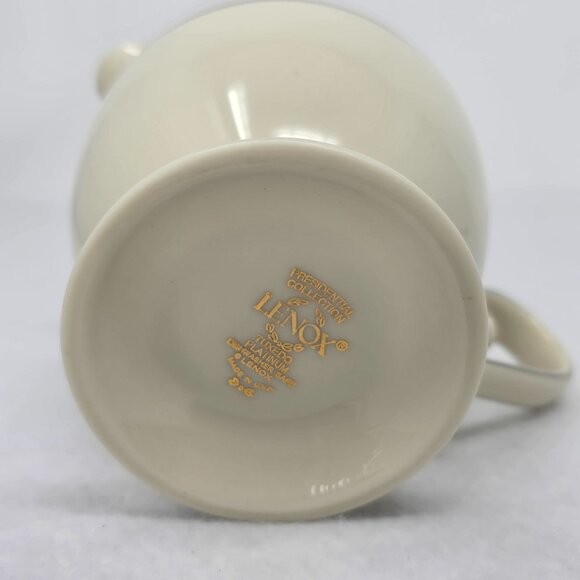 Lenox Presidential Collection Creamer Tuxedo Platinum Ivory Porcelain China - Picture 5 of 12